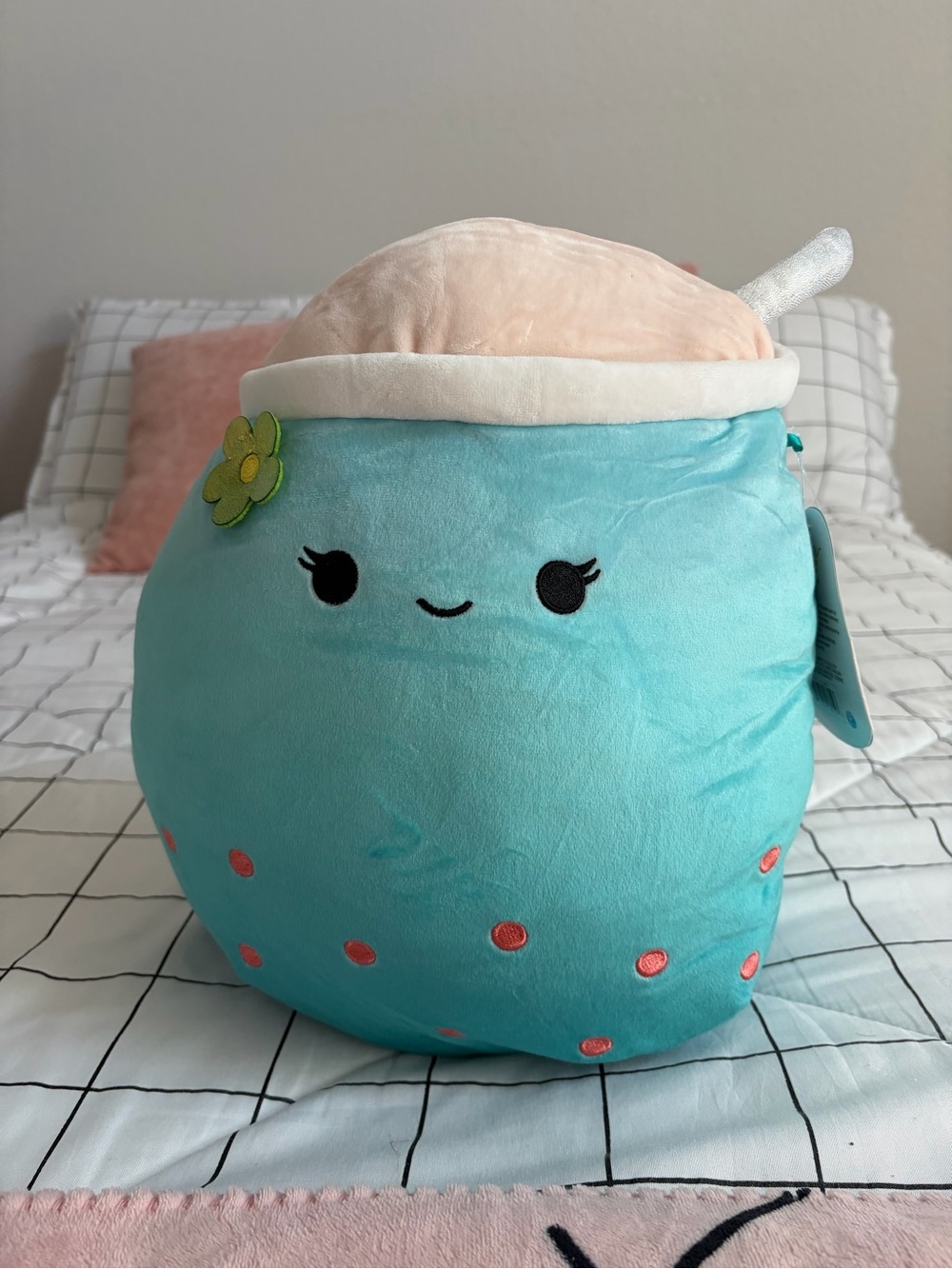 Squishmallows Turquoise Plush- Jakarria the Boba drink 14”